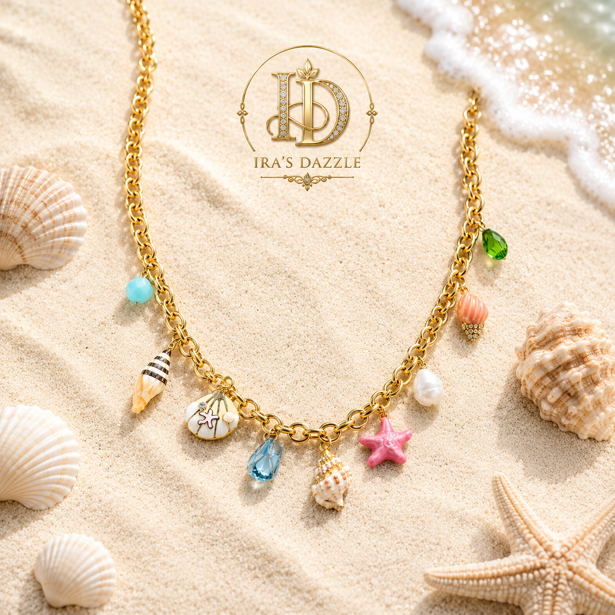 Ocean Majesty Charm Chain Necklace