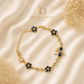 Moonlit Sapphire Bow Bracelet