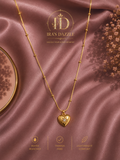 "Celeste Heart Gold Necklace — A timeless symbol of love, crafted to add a delicate sparkle to every moment." ✨
